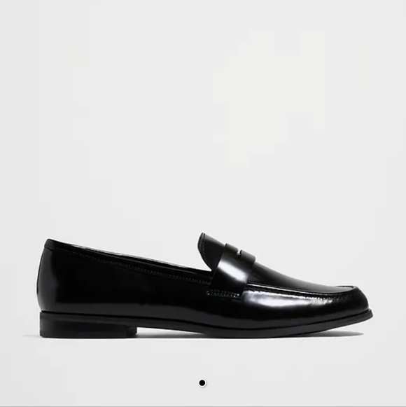 Classic Black Loafers Banana Republic F NWT Leather